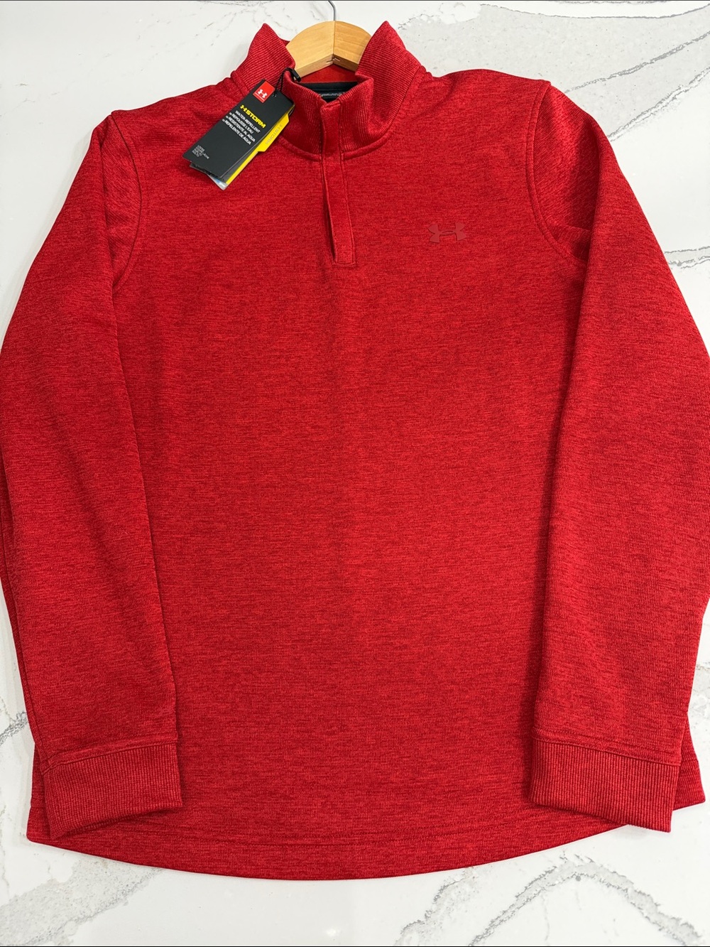 Under Armour Mens Storm 1/4 Zip Mock -Loose- Heather Red - Medium.